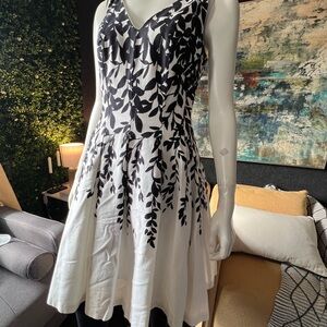 Ralph Lauren Black and White Midi Dress